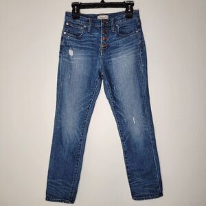 Madewell High Rise Slim Boyjean Classic Blue Women's Jeans 26